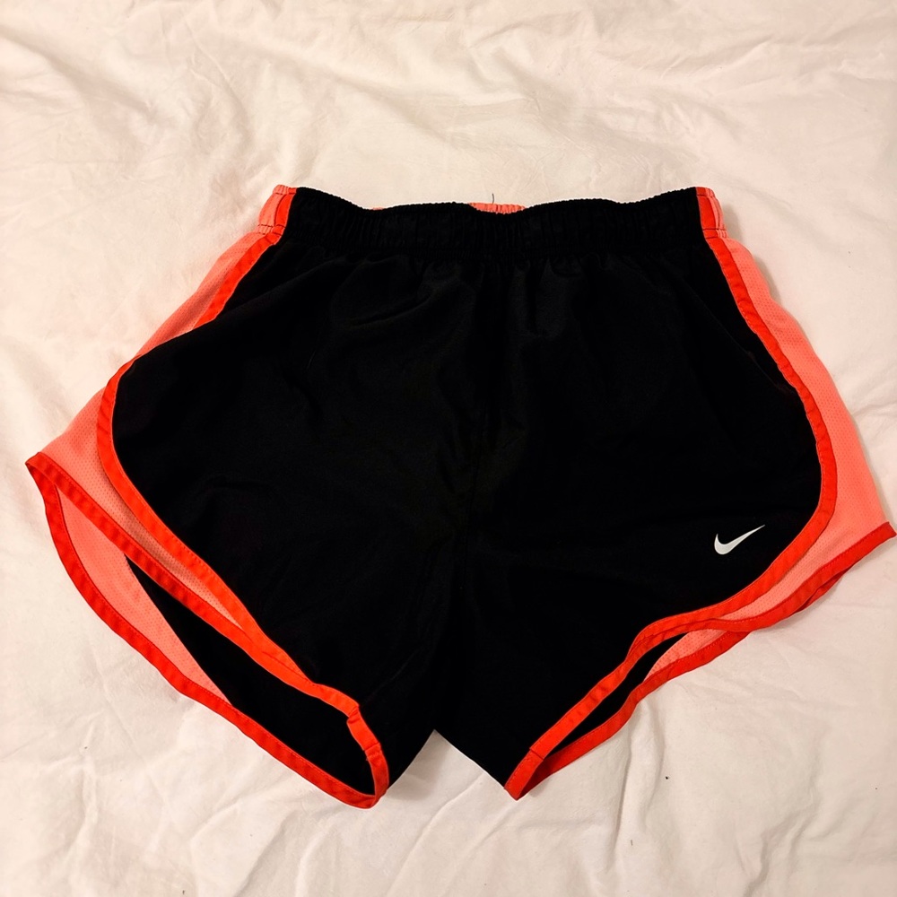 Nike Women's Black and Orange Running Shorts
